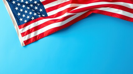 Fototapeta premium USA Flag Presidents Day Banner - Abstract Blue Background