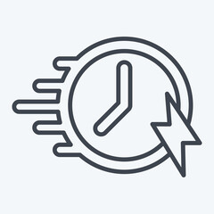 Icon Velocity. related to Speed symbol. line style. design editable
