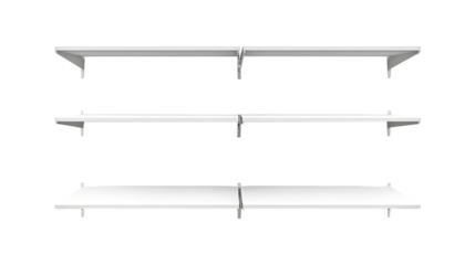 Empty shelves on a transparent background. isolated background.