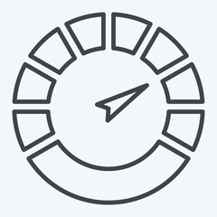 Icon Speedometer. related to Speed symbol. line style. design editable