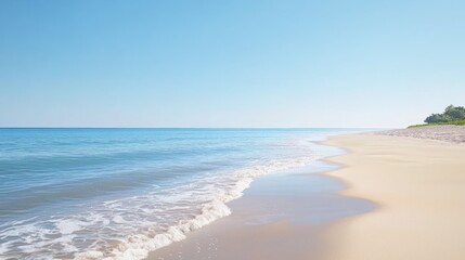 Obraz premium Tranquil Tropical Beach Scene