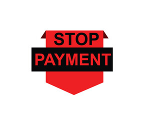 Stop permeant, Label, Button Template. Vector,  Stock,  Illustration ,