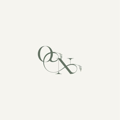 wedding concept monogram elegant and elegant logo NO organic hairline logotype letter