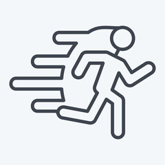 Icon Run. related to Speed symbol. line style. design editable