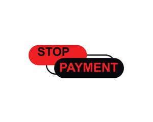 Stop permeant, Label, Button Template. Vector,  Stock,  Illustration ,