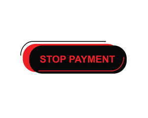 Stop permeant, Label, Button Template. Vector,  Stock,  Illustration ,