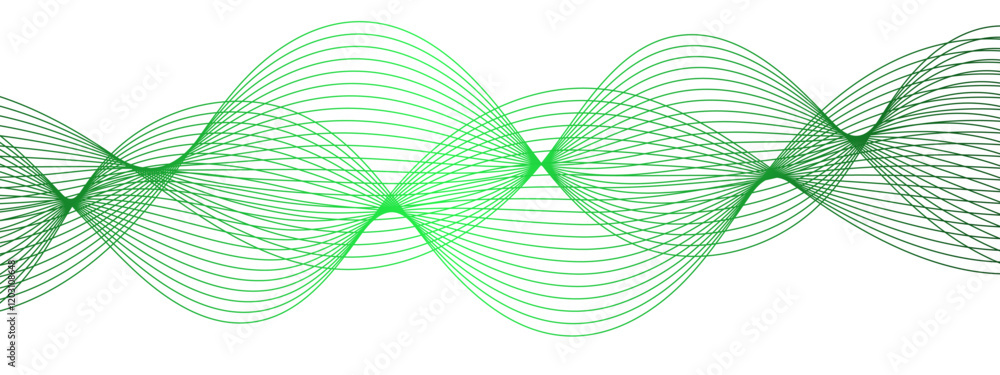 Aufkleber abstract turquoise wave line vector background, fluid flowing curves, dynamic motion design for tech