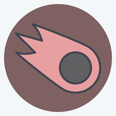 Icon Comet. related to Speed symbol. color mate style. design editable