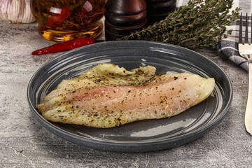 Baked tilapia fish with spices