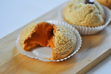 choux cream or cream puff, eclair or custard choux cream