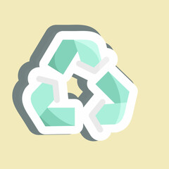 Sticker Recycling. suitable for education symbol. simple design editable