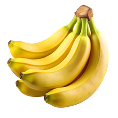 bunch of bananas isolated on white background 