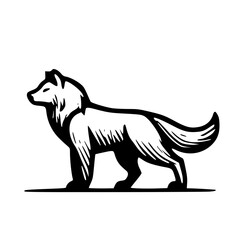 Symbol of Untamed Majesty The Artistic Representation of a Wolf Icon, Featuring Bold Creativity and Minimalist Design to Reflect the Mystery, Strength, and Fierce Elegance of the Wild