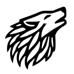 Symbol of Untamed Majesty The Artistic Representation of a Wolf Icon, Featuring Bold Creativity and Minimalist Design to Reflect the Mystery, Strength, and Fierce Elegance of the Wild