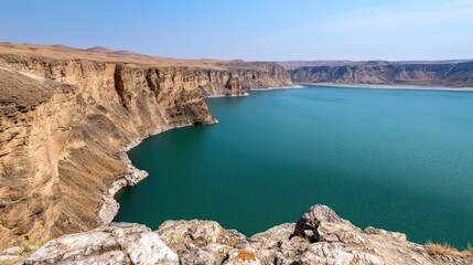 Desert Lake and Canyon Vista