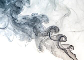 abstract white smoke isolated on a black background.