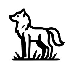 Symbol of Untamed Majesty The Artistic Representation of a Wolf Icon, Featuring Bold Creativity and Minimalist Design to Reflect the Mystery, Strength, and Fierce Elegance of the Wild