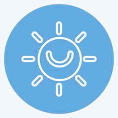 Icon Solar Power. suitable for education symbol. blue eyes style. simple design editable