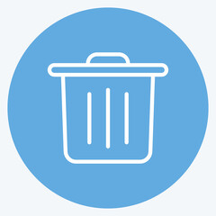 Icon Reduces Waste. suitable for education symbol. blue eyes style. simple design editable