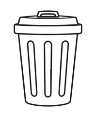 hand draw bin icon doodle 