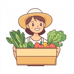 gardener with a plant