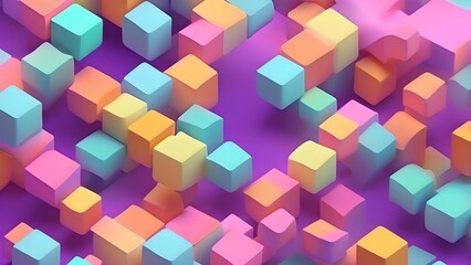 Obraz premium Modern Colorful 3D Cubes – Perfect for Gift Box and Business Design Concepts