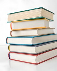 stack of books isolated