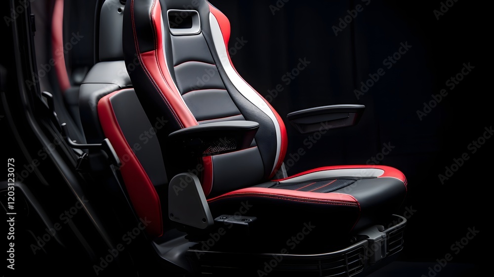 Poster sleek and modernly designed driver s seat with ergonomic and adjustable features for a comfortable a