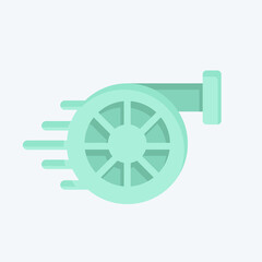 Obraz premium Icon Turbo. related to Speed symbol. flat style. design editable