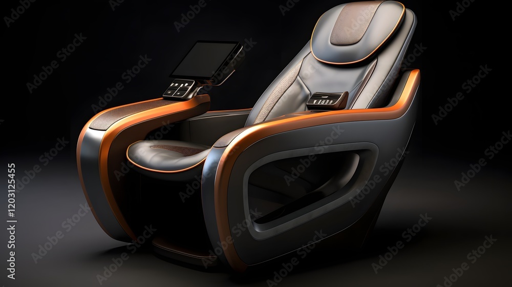 Poster sleek and functional car seat design with built in armrest and convenient storage console for enhanc