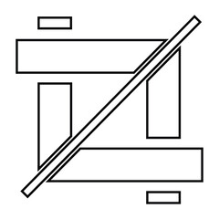 Crop, cut, scale icon