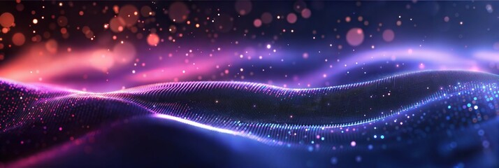 Decoration bokeh glitters background, abstract glowing backdrop with circles,modern design wallpaper with sparkling glimmers. 