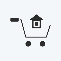 Icon Purchase. suitable for education symbol. glyph style. simple design editable