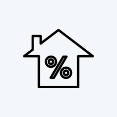 Icon Discount. suitable for education symbol. line style. simple design editable