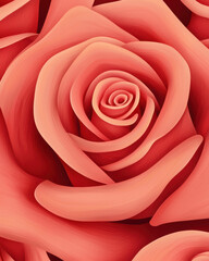 vibrant close up of red rose with intricate petal details, creating soft and romantic texture