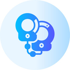 handcuffs gradient icon