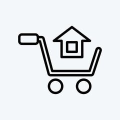 Icon Purchase. suitable for education symbol. line style. simple design editable