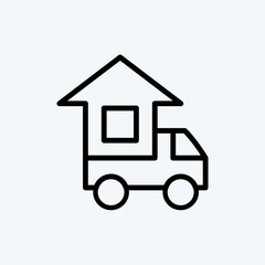Obraz premium Icon Moving Home. suitable for education symbol. line style. simple design editable