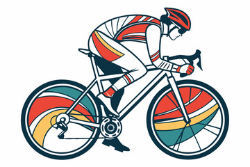 Fototapeta premium BIKE ICON ART ABSTRACT CYCLE