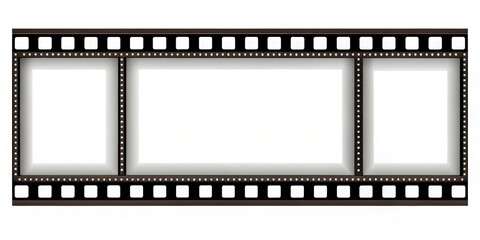 film frame with transparent background in movie production