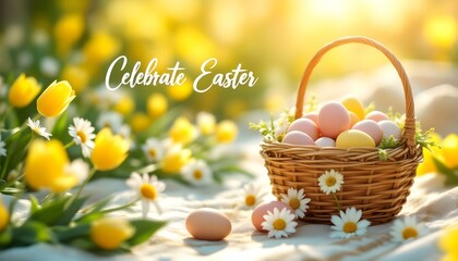 This Easter, lets joyfully celebrate with beautiful, vibrant flowers and colorful decorative eggs