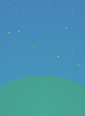 星空が見える丘のデザイン