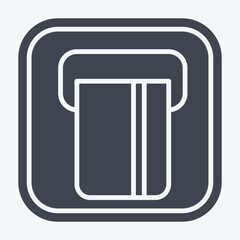 Icon ATM. related to Public symbol. glyph style. design editable