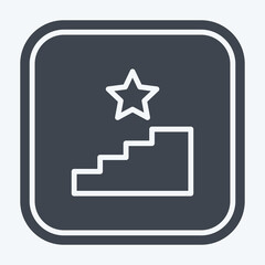 Icon Stairs. related to Public symbol. glyph style. design editable