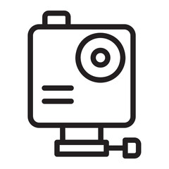 Fototapeta premium action camera line icon