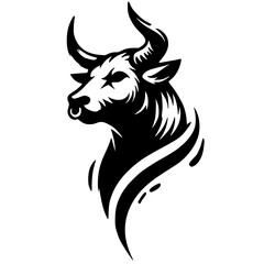 Bull ghost portrait silhouette