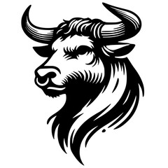 Bull ghost portrait silhouette