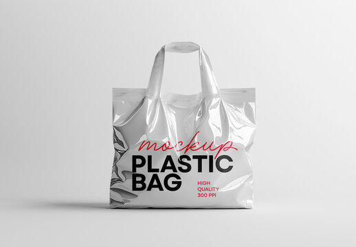 Plastic Bag Mockup: Perfect for Market, Shopping Bag, and Packaging Design Generated with AI