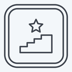 Icon Stairs. related to Public symbol. line style. design editable