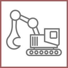 Excavator Icon Design